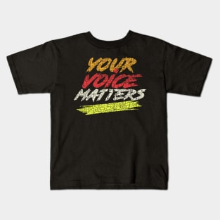 your voice matters, 2020 vote t shirt, democrat republican, Donald trump vs joe biden Kids T-Shirt